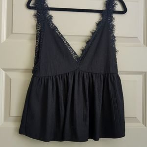Urban Outfitters frilly lace peplum tank top